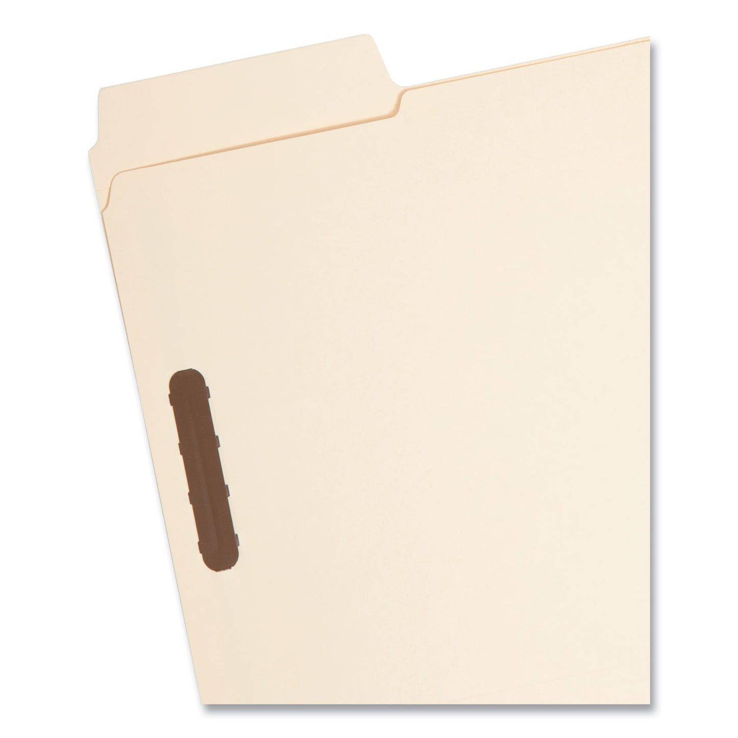 Smead SuperTab Reinforced Guide Height Fastener Folders, 14-pt Manila, 0.75" Expansion, 2 Fasteners, Letter Size, Manila, 50/Box (14545)