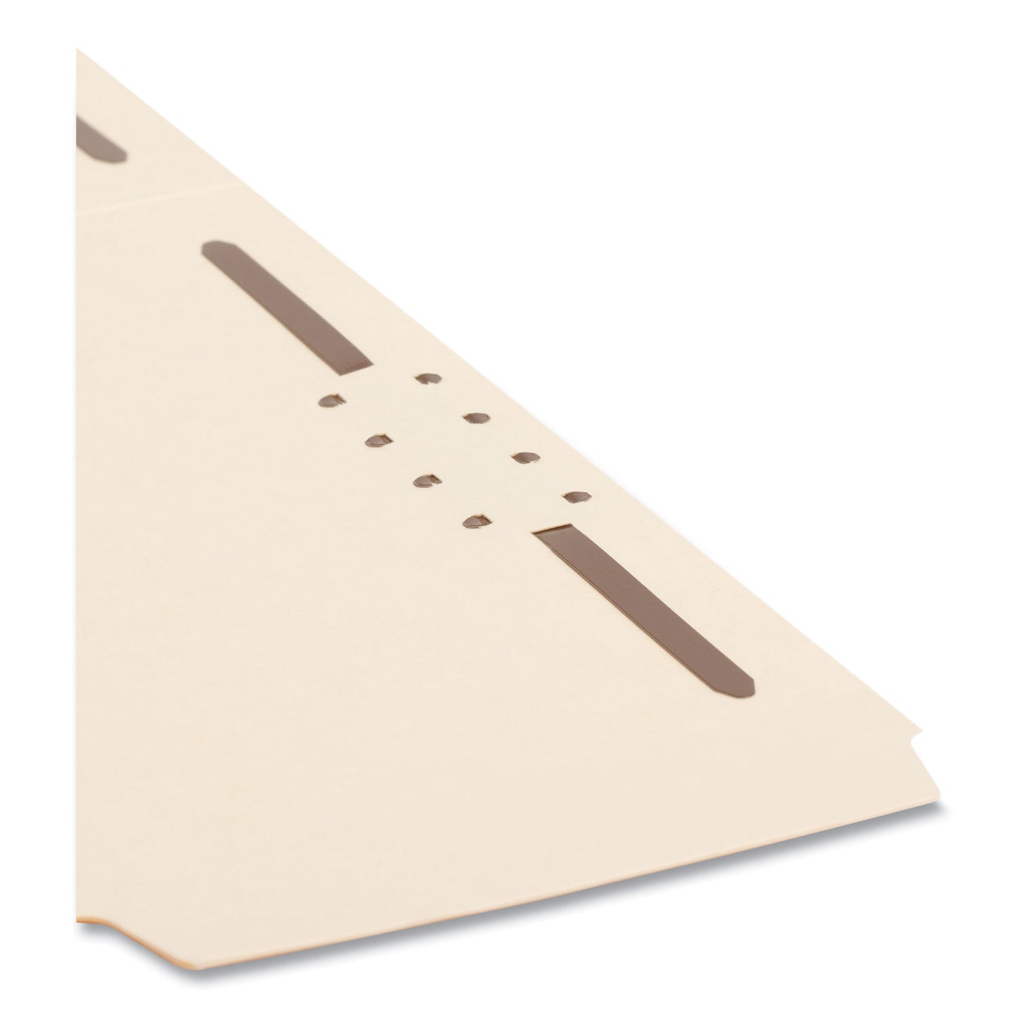 Smead SuperTab Reinforced Guide Height Fastener Folders, 14-pt Manila, 0.75" Expansion, 2 Fasteners, Letter Size, Manila, 50/Box (14545)