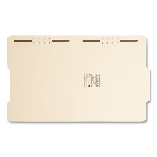 Smead Top Tab Fastener Folders, Guide-Height 2/5-Cut Tabs, 0.75" Expansion, 2 Fasteners, Letter Size, 11-pt Manila, 50/Box (14580)