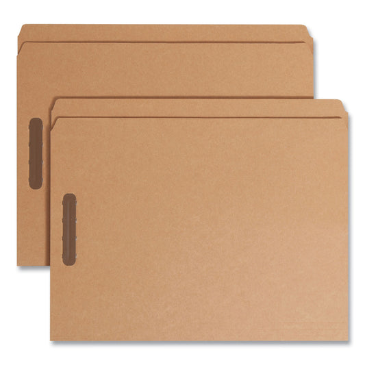 Smead Kraft Fastener Folders, 0.75" Expansion, 2 Fasteners, Letter Size, Kraft Exterior, 50/Box (14813)