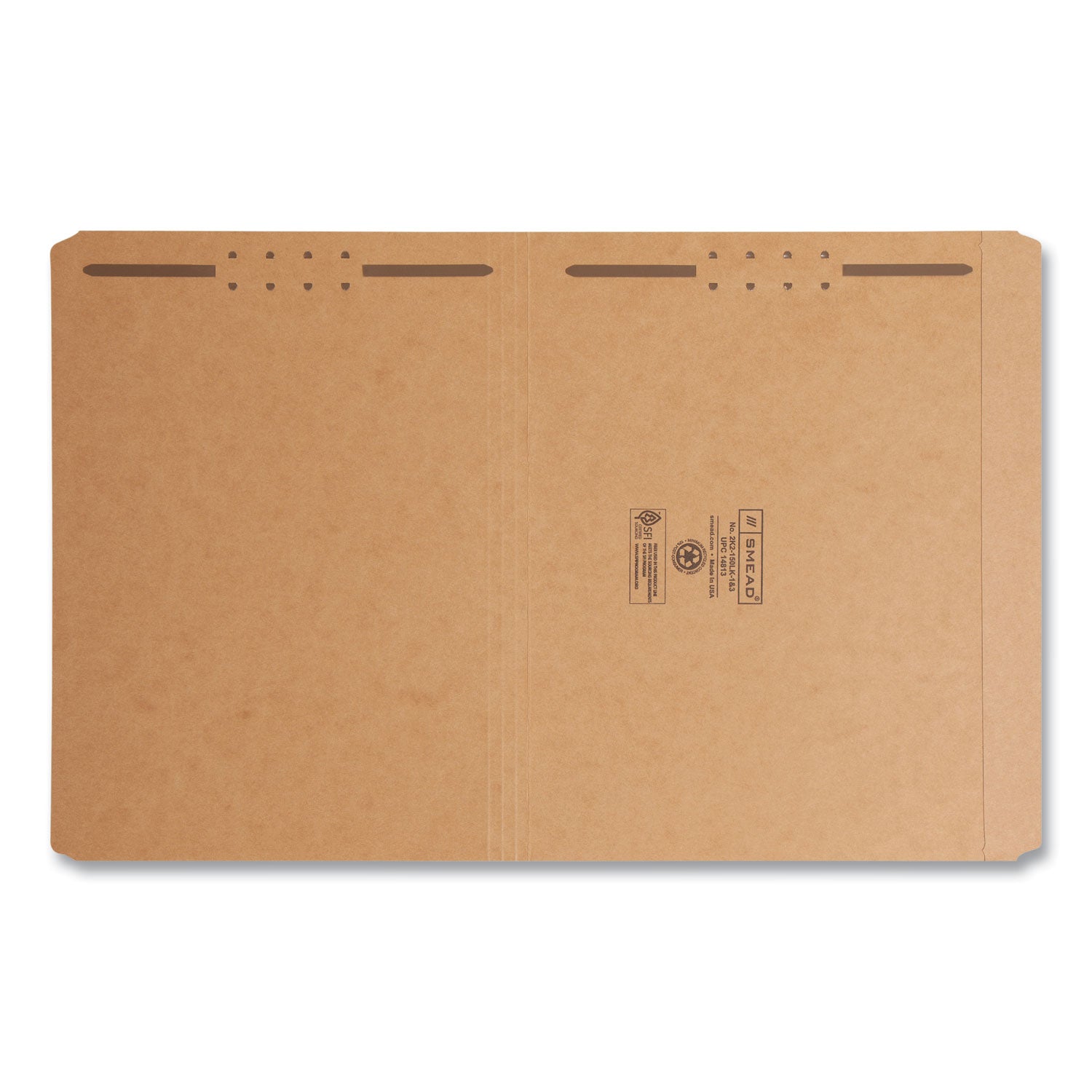 Smead Kraft Fastener Folders, 0.75" Expansion, 2 Fasteners, Letter Size, Kraft Exterior, 50/Box (14813)