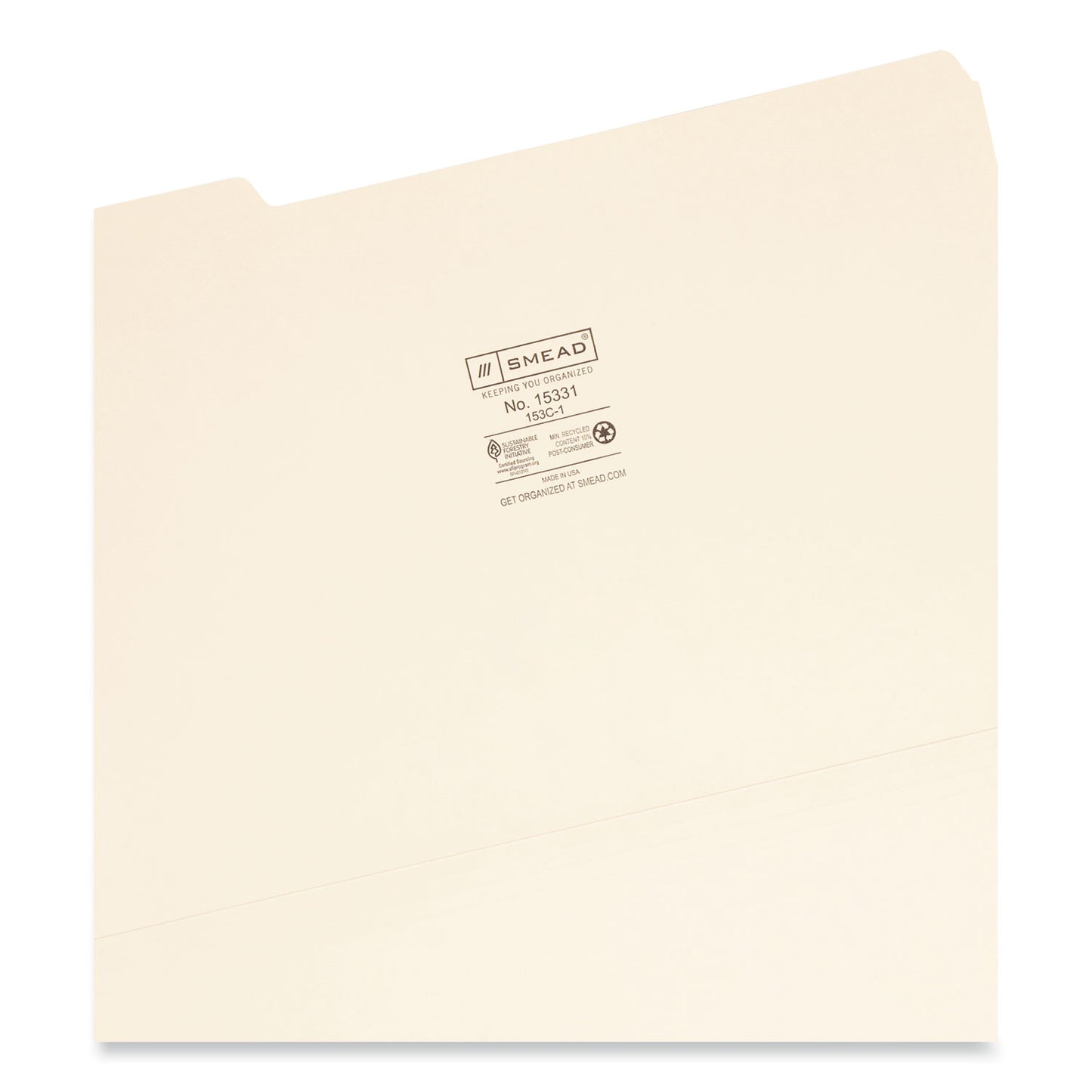 Smead Manila File Folders, 1/3-Cut Tabs: Left Position, Legal Size, 0.75" Expansion, Manila, 100/Box (15331)
