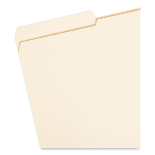 Smead Reinforced Tab Manila File Folders, 1/3-Cut Tabs: Left Position, Legal Size, 0.75" Expansion, 11-pt Manila, 100/Box (15335)