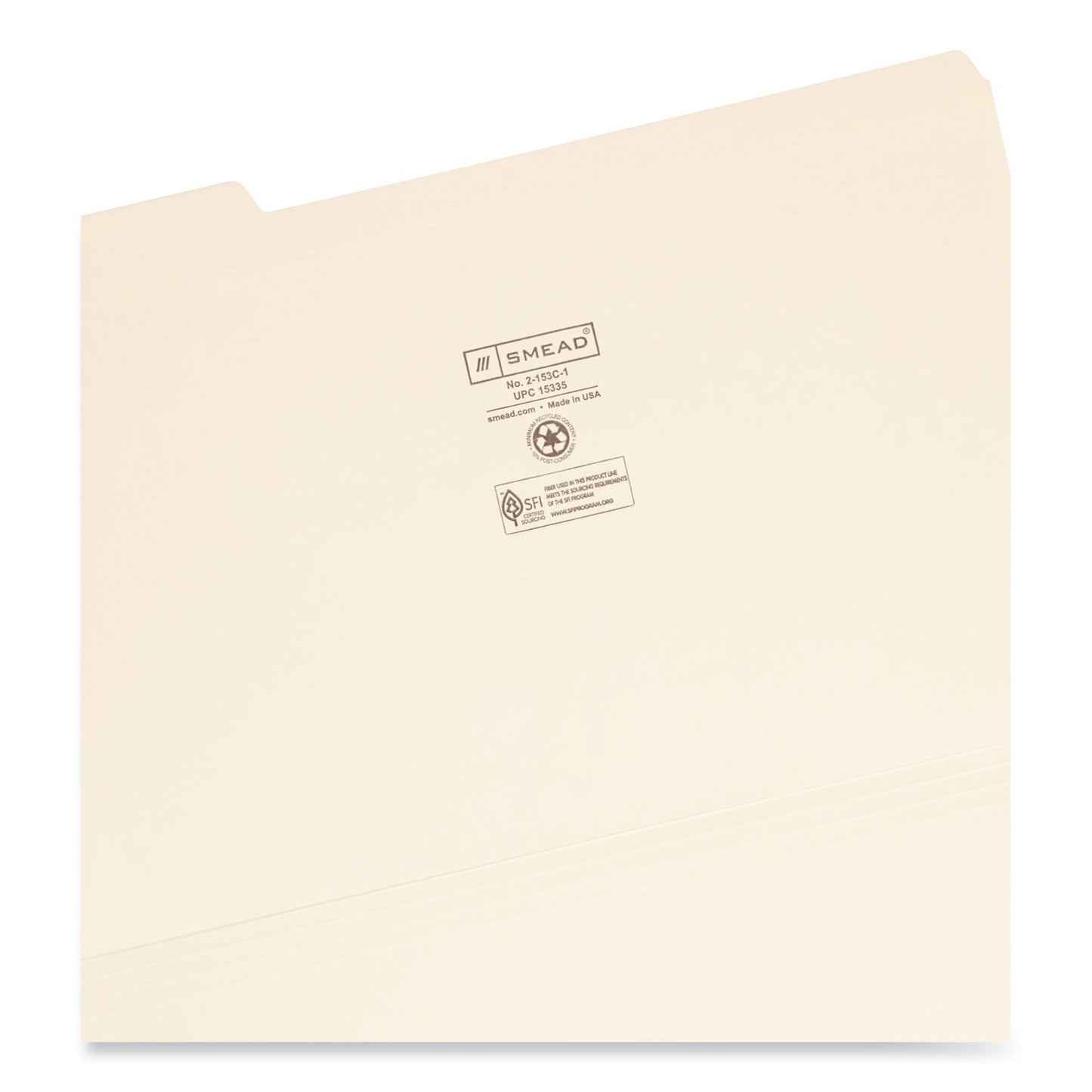 Smead Reinforced Tab Manila File Folders, 1/3-Cut Tabs: Left Position, Legal Size, 0.75" Expansion, 11-pt Manila, 100/Box (15335)