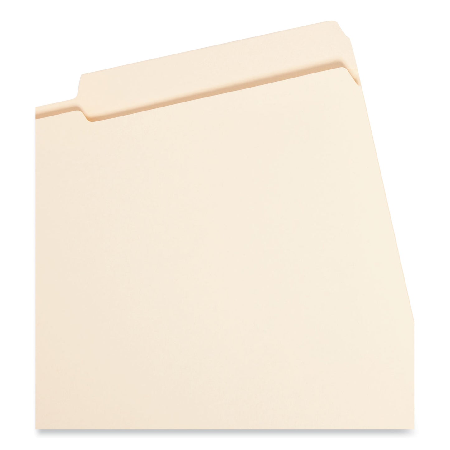 Smead Reinforced Guide Height File Folders, 2/5-Cut Tabs: Right Position, Legal Size, 0.75" Expansion, Manila, 100/Box (15386)