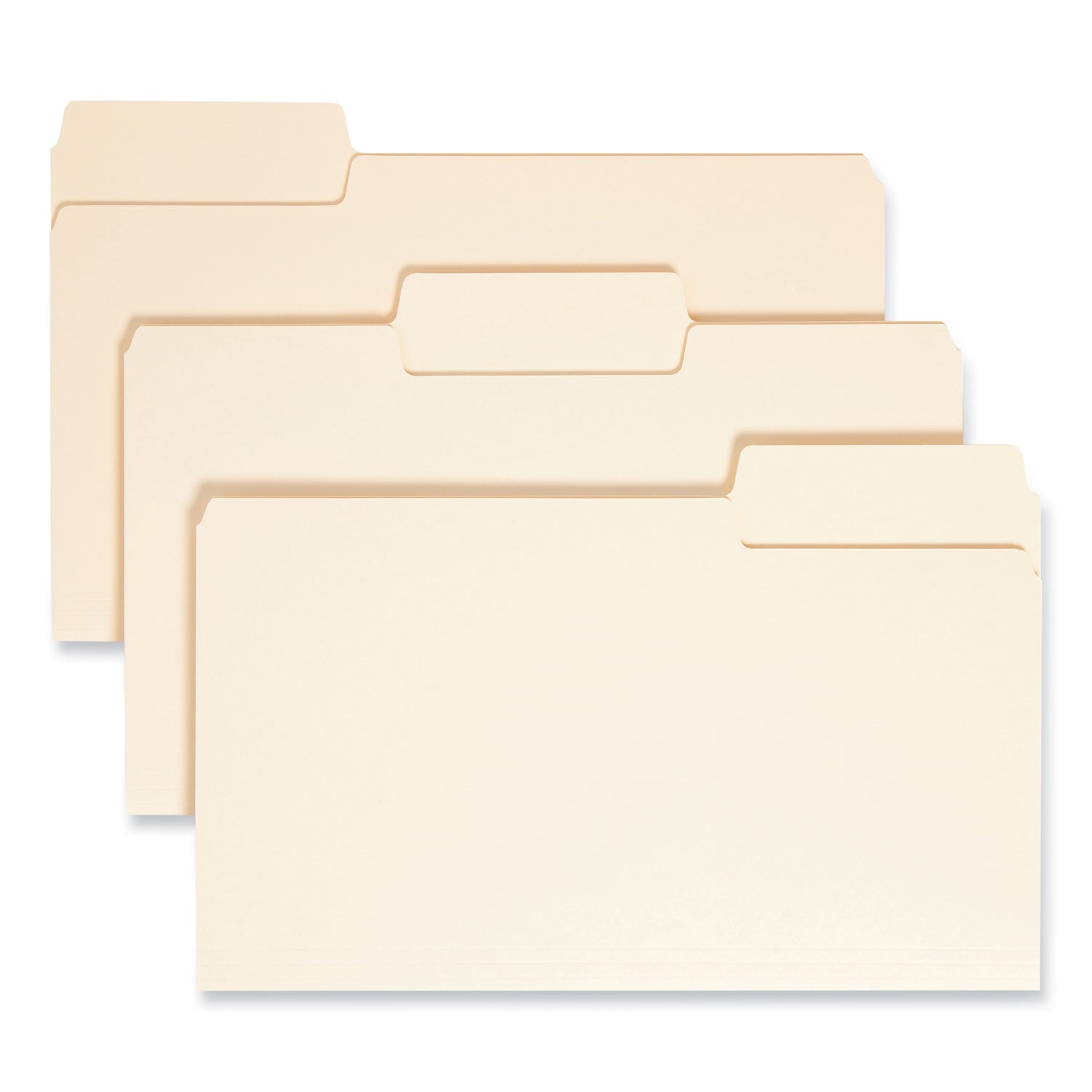 Smead SuperTab Top Tab File Folders, 1/3-Cut Tabs: Assorted, Legal Size, 0.75" Expansion, 14-pt Manila, 50/Box (15401)