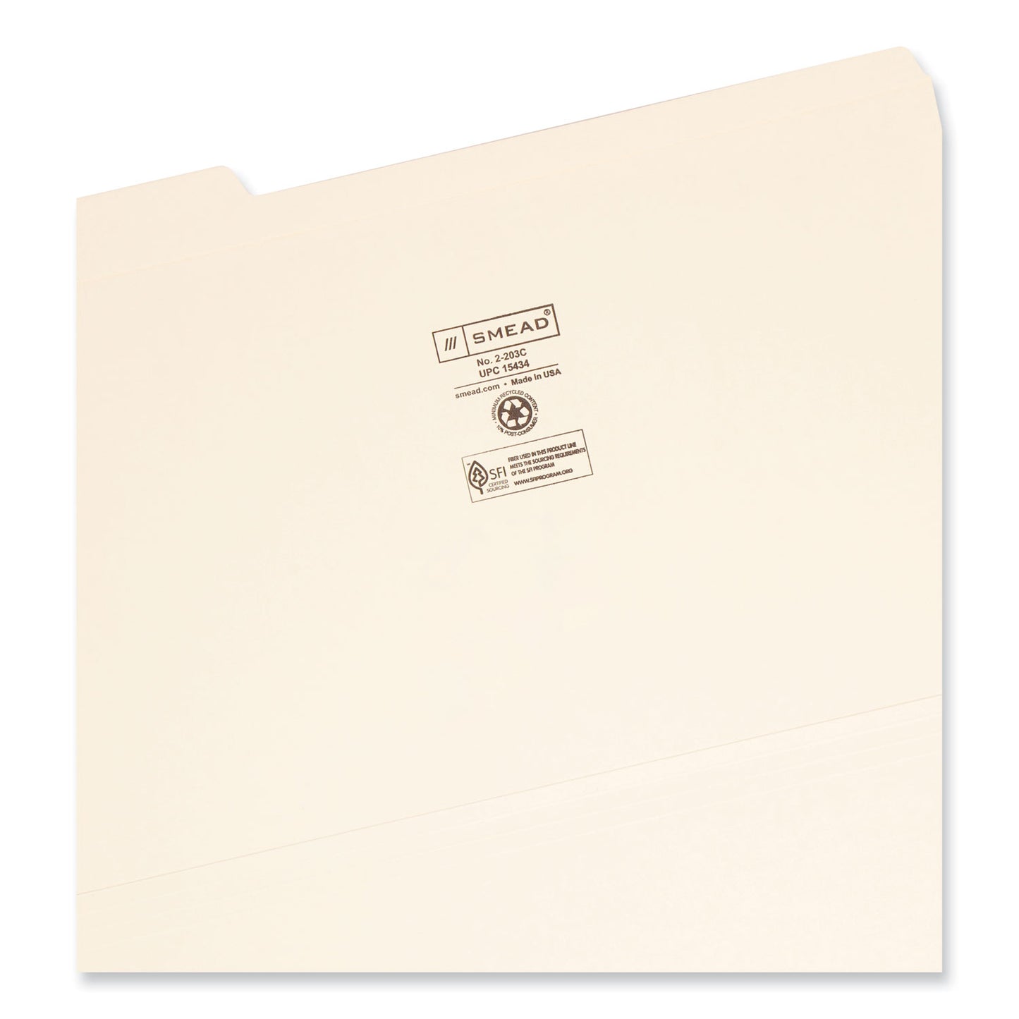 Smead Reinforced Tab Manila File Folders, 1/3-Cut Tabs: Assorted, Legal Size, 0.75" Expansion, 14-pt Manila, 100/Box (15434)