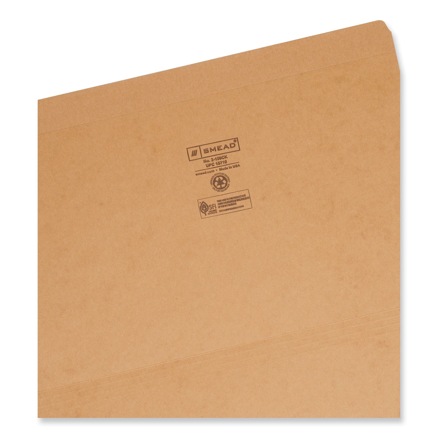 Smead Heavyweight Kraft File Folder, Straight Tabs, Legal Size, 0.75" Expansion, 11-pt Kraft, Brown, 100/Box (15710)