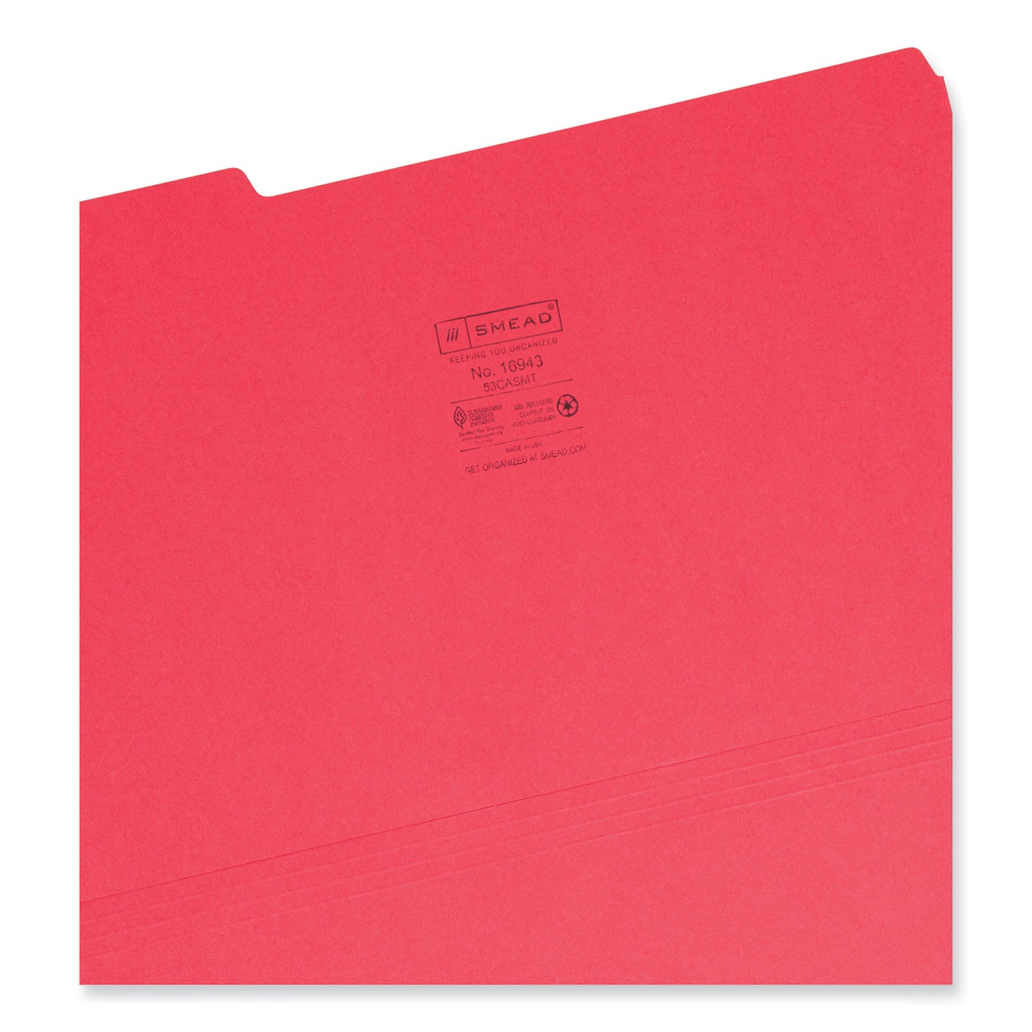 Smead Colored File Folders, 1/3-Cut Tabs: Assorted, Legal Size, 0.75" Expansion, Assorted Colors, 100/Box (16943)