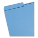 Smead Reinforced Top Tab Colored File Folders, 1/3-Cut Tabs: Assorted, Legal Size, 0.75" Expansion, Blue, 100/Box (17034)