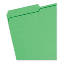 Smead Reinforced Top Tab Colored File Folders, 1/3-Cut Tabs: Assorted, Legal Size, 0.75" Expansion, Green, 100/Box (17134)