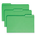 Smead Colored File Folders, 1/3-Cut Tabs: Assorted, Legal Size, 0.75" Expansion, Green, 100/Box (17143)