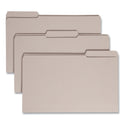 Smead Reinforced Top Tab Colored File Folders, 1/3-Cut Tabs: Assorted, Legal Size, 0.75" Expansion, Gray, 100/Box (17334)