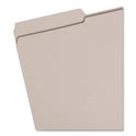 Smead Reinforced Top Tab Colored File Folders, 1/3-Cut Tabs: Assorted, Legal Size, 0.75" Expansion, Gray, 100/Box (17334)