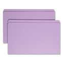 Smead Reinforced Top Tab Colored File Folders, Straight Tabs, Legal Size, 0.75" Expansion, Lavender, 100/Box (17410)