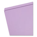 Smead Reinforced Top Tab Colored File Folders, Straight Tabs, Legal Size, 0.75" Expansion, Lavender, 100/Box (17410)