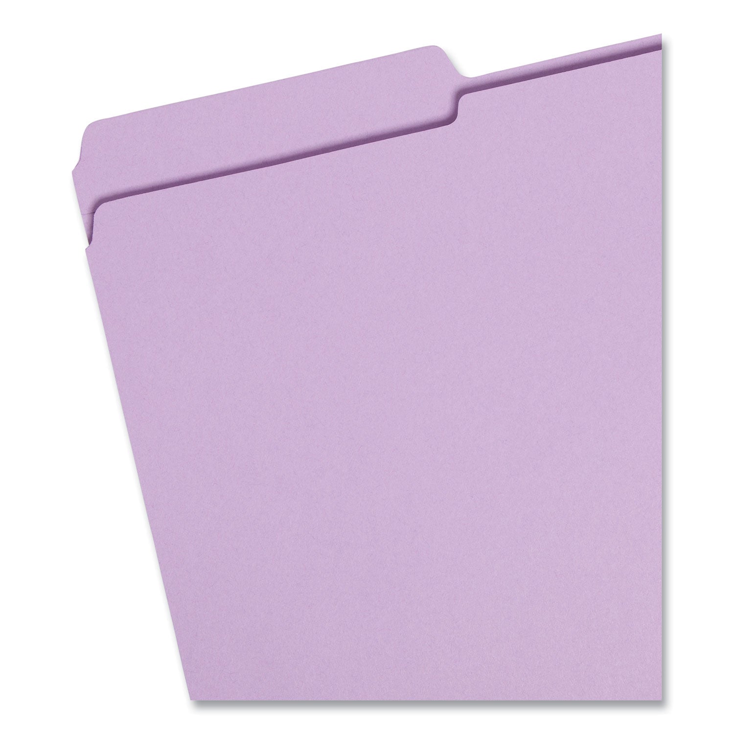 Smead Reinforced Top Tab Colored File Folders, 1/3-Cut Tabs: Assorted, Legal Size, 0.75" Expansion, Lavender, 100/Box (17434)