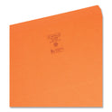 Smead Reinforced Top Tab Colored File Folders, Straight Tabs, Legal Size, 0.75" Expansion, Orange, 100/Box (17510)