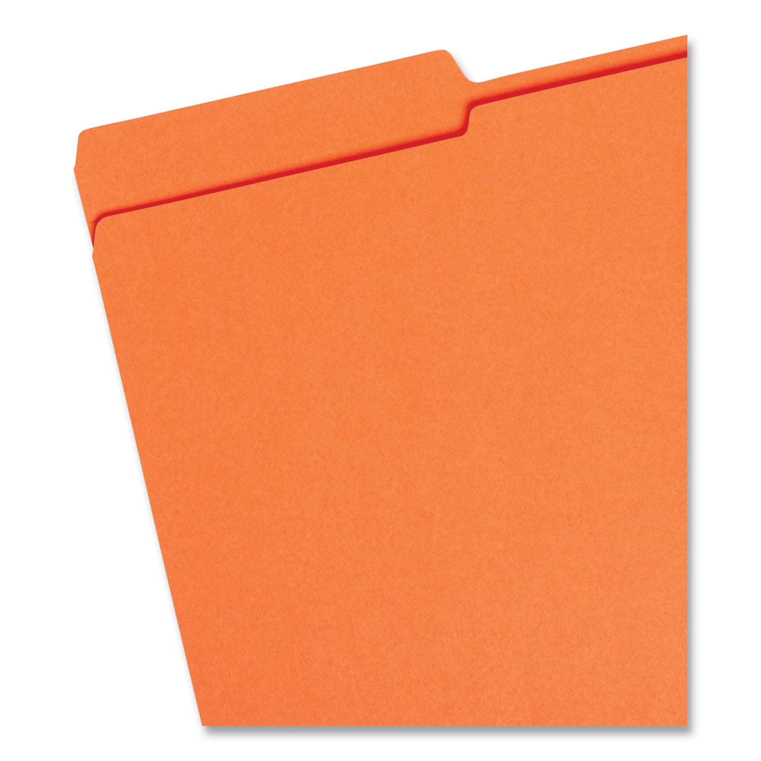 Smead Reinforced Top Tab Colored File Folders, 1/3-Cut Tabs: Assorted, Legal Size, 0.75" Expansion, Orange, 100/Box (17534)