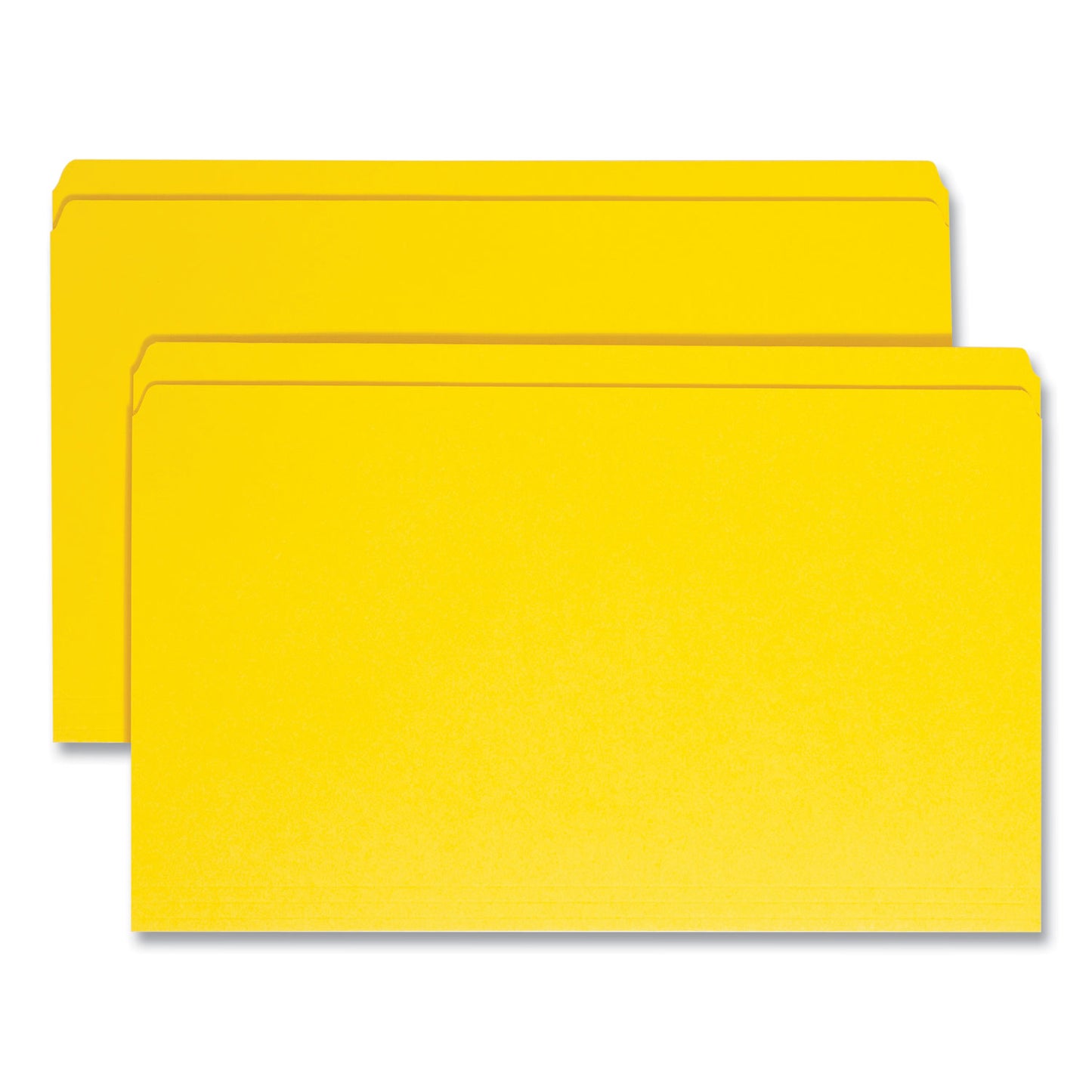 Smead Reinforced Top Tab Colored File Folders, Straight Tabs, Legal Size, 0.75" Expansion, Yellow, 100/Box (17910)