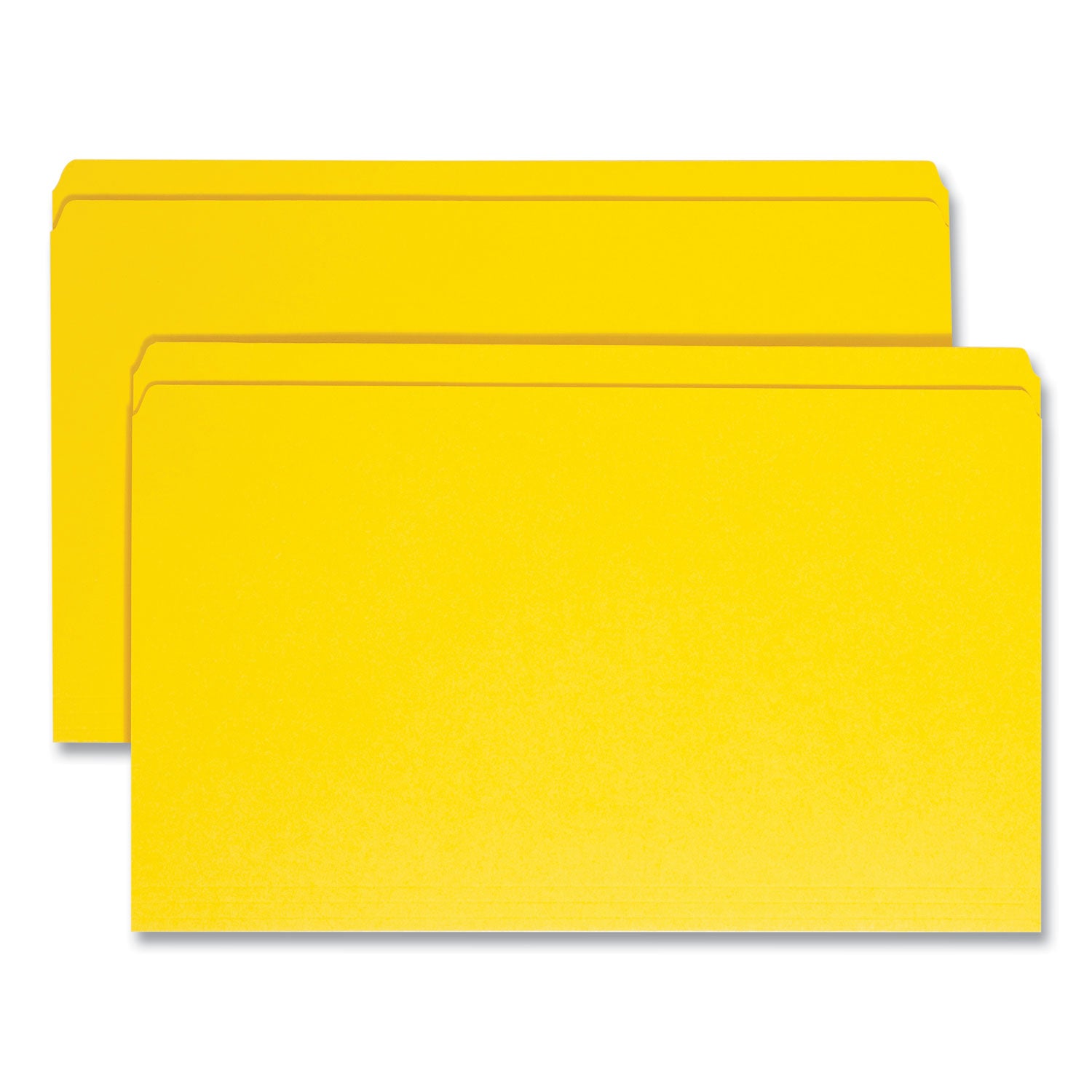 Smead Reinforced Top Tab Colored File Folders, Straight Tabs, Legal Size, 0.75" Expansion, Yellow, 100/Box (17910)