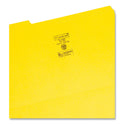 Smead Reinforced Top Tab Colored File Folders, 1/3-Cut Tabs: Assorted, Legal Size, 0.75" Expansion, Yellow, 100/Box (17934)