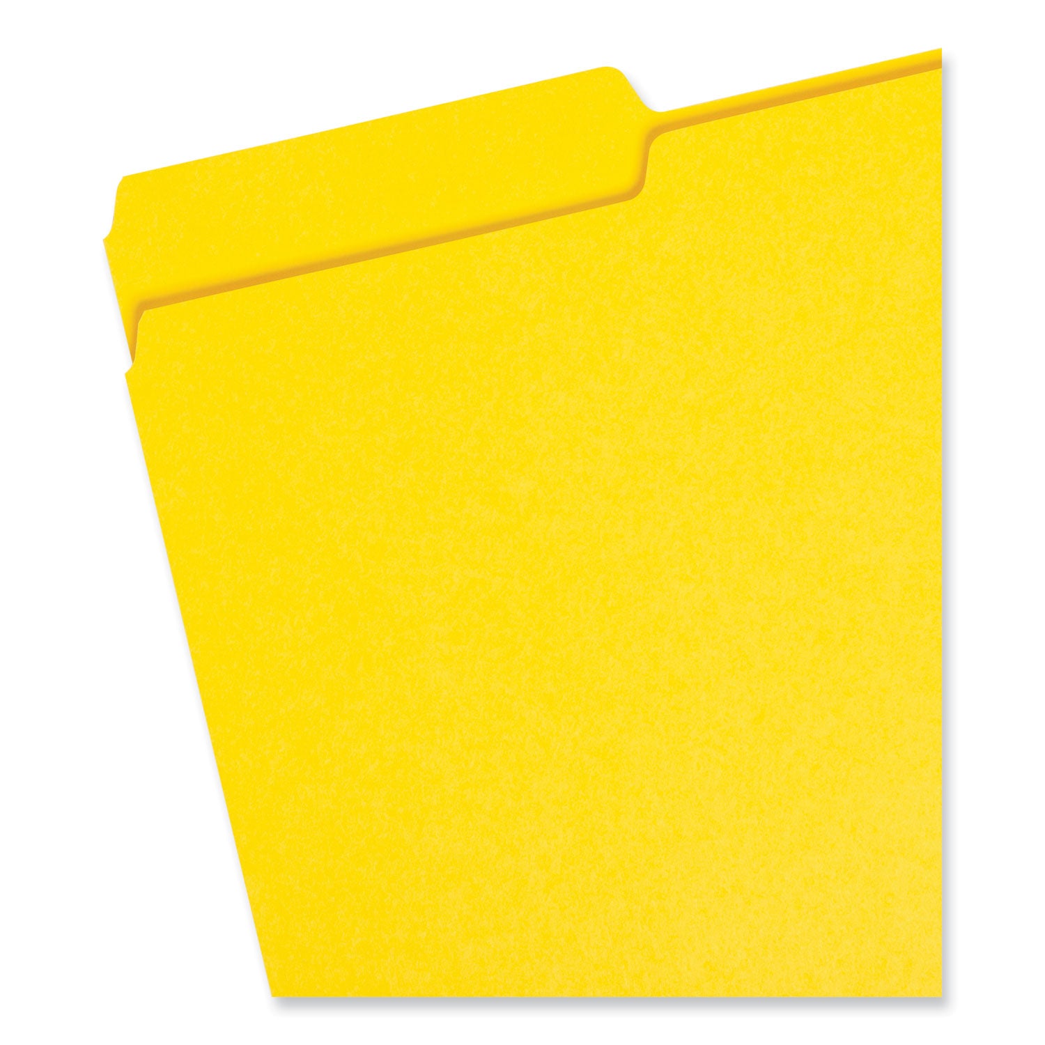 Smead Colored File Folders, 1/3-Cut Tabs: Assorted, Legal Size, 0.75" Expansion, Yellow, 100/Box (17943)