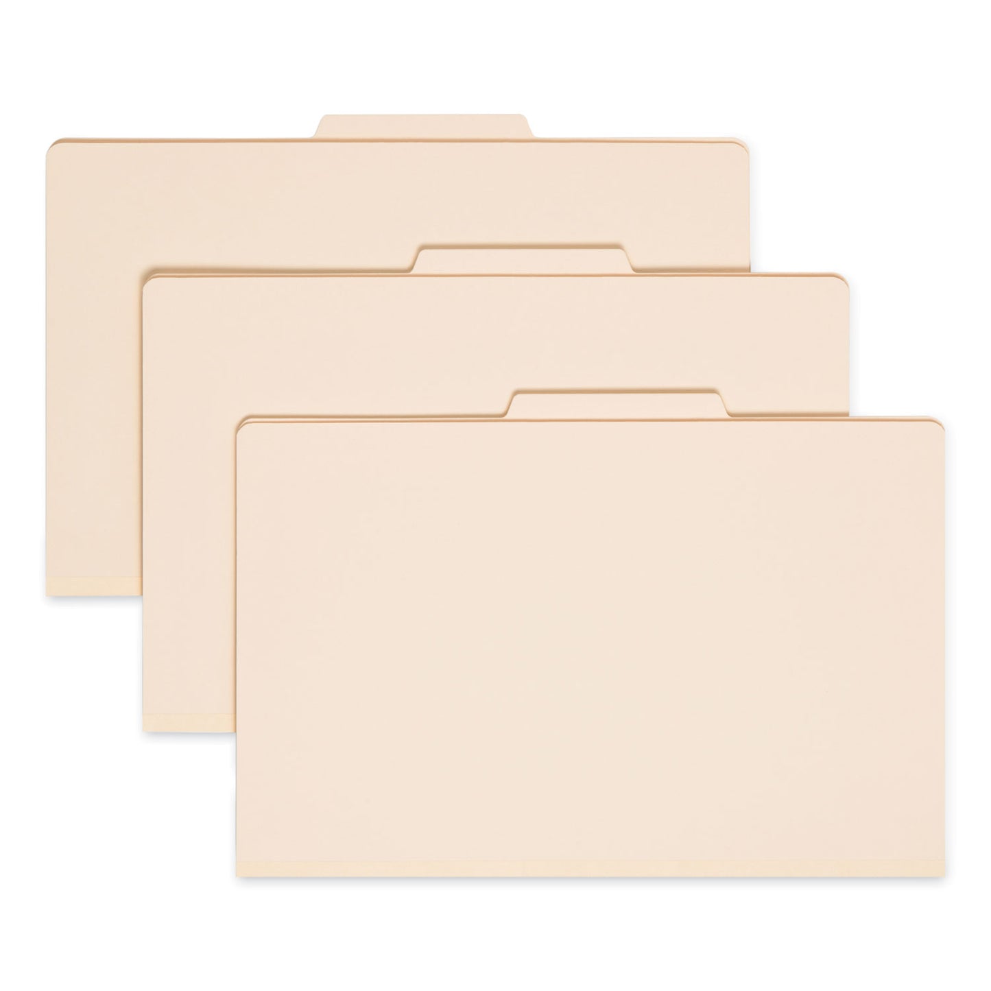 Smead Six-Section Top Tab Classification Folders, 2" Expansion, 2 Dividers, 6 Fasteners, Legal Size, Manila, 10/Box (19000)