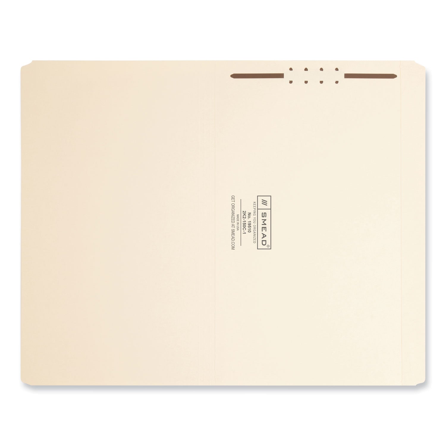 Smead Top Tab Fastener Folders, Straight Tabs, 0.75" Expansion, 1 Fastener, Legal Size, Manila Exterior, 50/Box (19510)