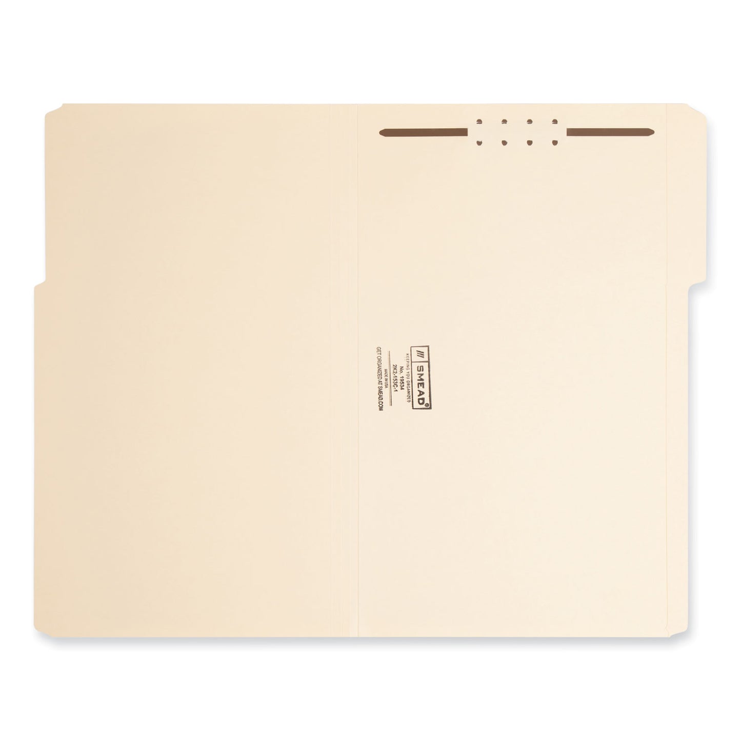 Smead Top Tab Fastener Folders, 1/3-Cut Tabs: Assorted, 0.75" Expansion, 1 Fastener, Legal Size, Manila Exterior, 50/Box (19534)