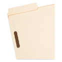 Smead SuperTab Reinforced Guide Height Fastener Folders, 11-pt Manila, 0.75" Expansion, 2 Fasteners, Legal Size, Manila, 50/Box (19535)