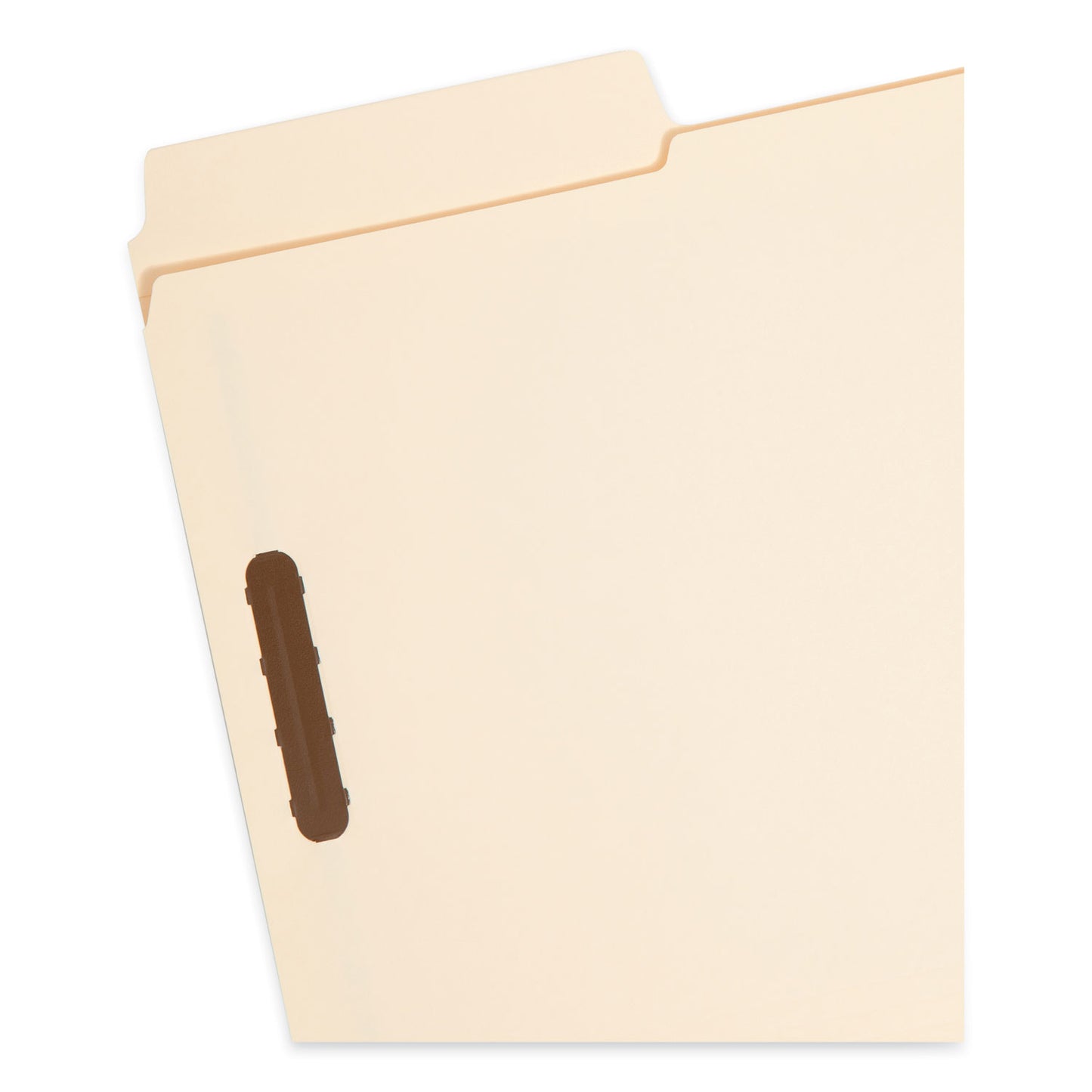 Smead SuperTab Reinforced Guide Height Fastener Folders, 11-pt Manila, 0.75" Expansion, 2 Fasteners, Legal Size, Manila, 50/Box (19535)