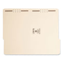 Smead Top Tab Fastener Folders, 1/3-Cut Tabs: Right, 0.75" Expansion, 2 Fasteners, Legal Size, Manila Exterior, 50/Box (19538)