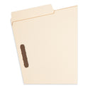 Smead SuperTab Reinforced Guide Height Fastener Folders, 14-pt Manila, 0.75" Expansion, 2 Fasteners, Legal Size, Manila, 50/Box (19545)