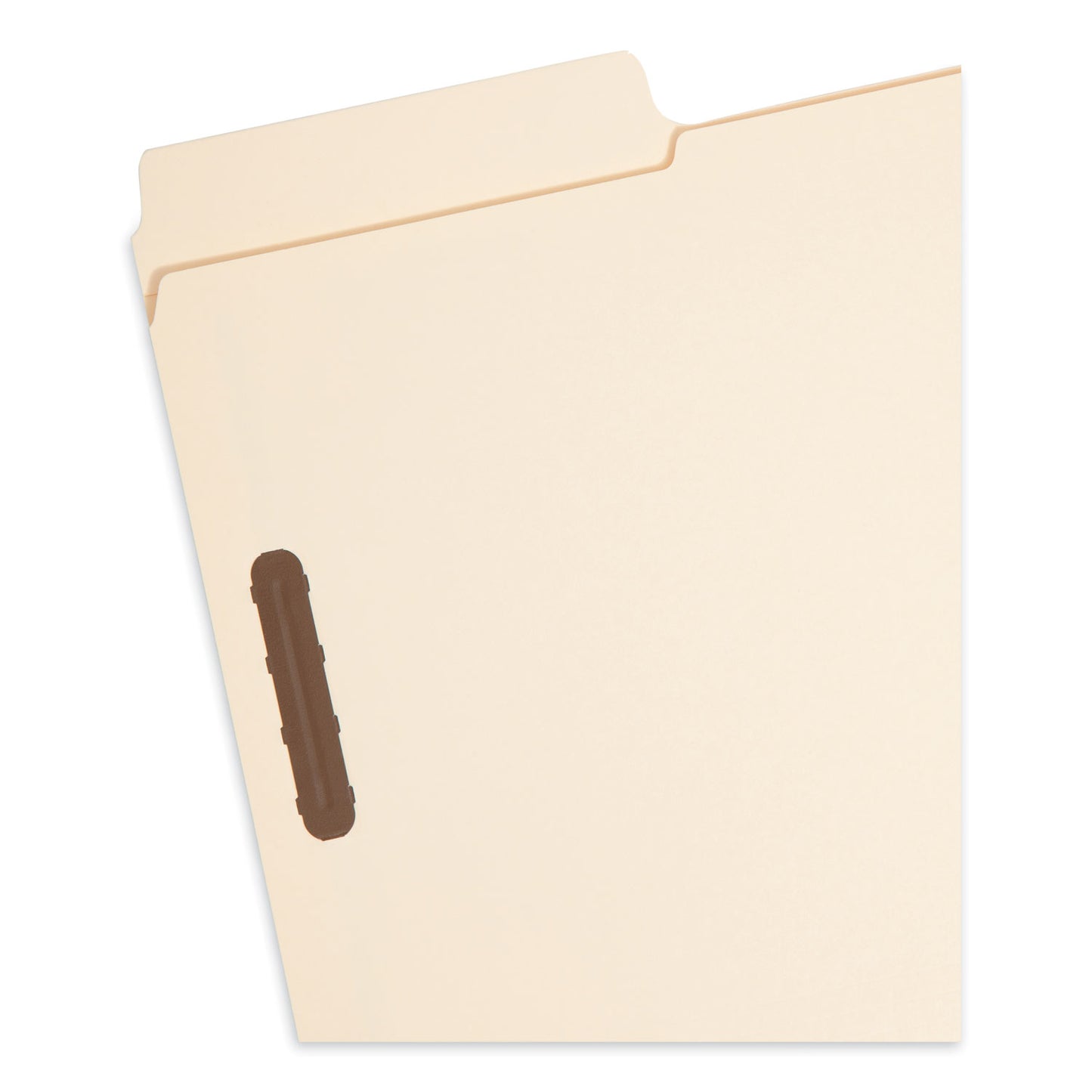 Smead SuperTab Reinforced Guide Height Fastener Folders, 14-pt Manila, 0.75" Expansion, 2 Fasteners, Legal Size, Manila, 50/Box (19545)