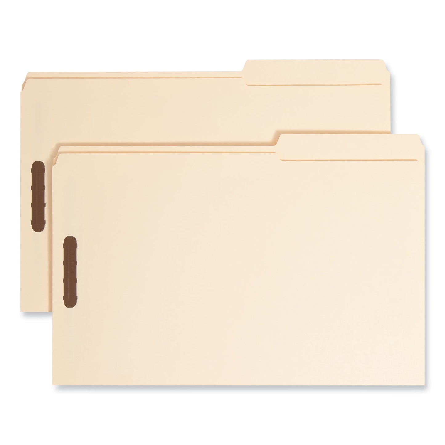 Smead Top Tab Fastener Folders, Guide-Height 2/5-Cut Tabs, 0.75" Expansion, 2 Fasteners, Legal Size, 11-pt Manila, 50/Box (19587)