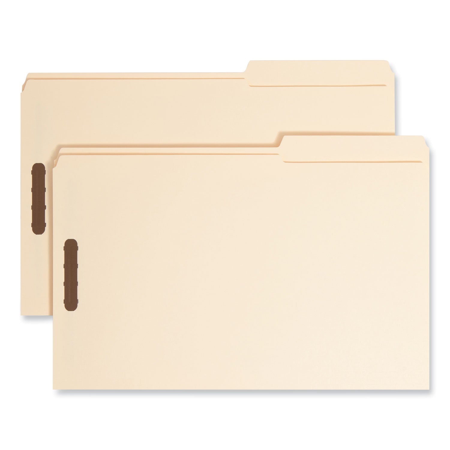Smead Top Tab Fastener Folders, Guide-Height 2/5-Cut Tabs, 0.75" Expansion, 2 Fasteners, Legal Size, 11-pt Manila, 50/Box (19587)