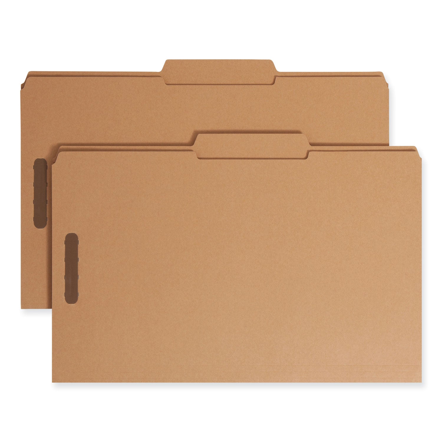 Smead Top Tab Fastener Folders, Guide-Height 2/5-Cut Tabs, 0.75" Expansion, 2 Fasteners, Legal Size, 11-pt Kraft, 50/Box (19880)