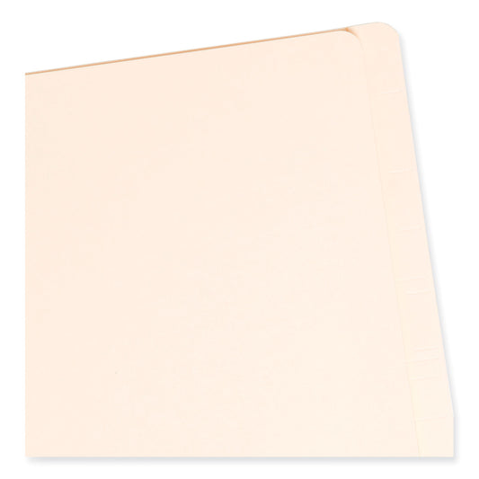 Smead Manila End Tab Classification Folders, 2" Expansion, 1 Divider, 4 Fasteners, Letter Size, Manila Exterior, 10/Box (26825)