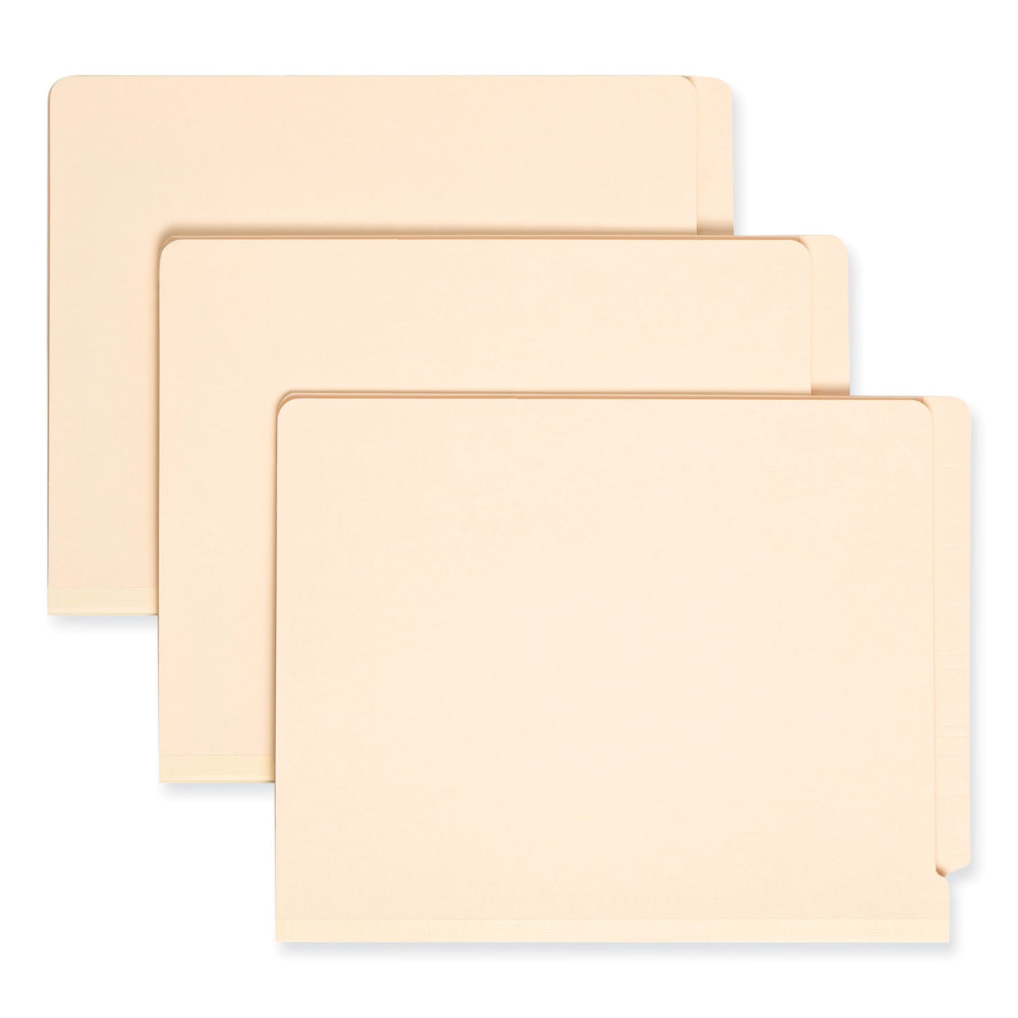 Smead Manila End Tab Classification Folders, 2" Expansion, 1 Divider, 4 Fasteners, Letter Size, Manila Exterior, 10/Box (26825)