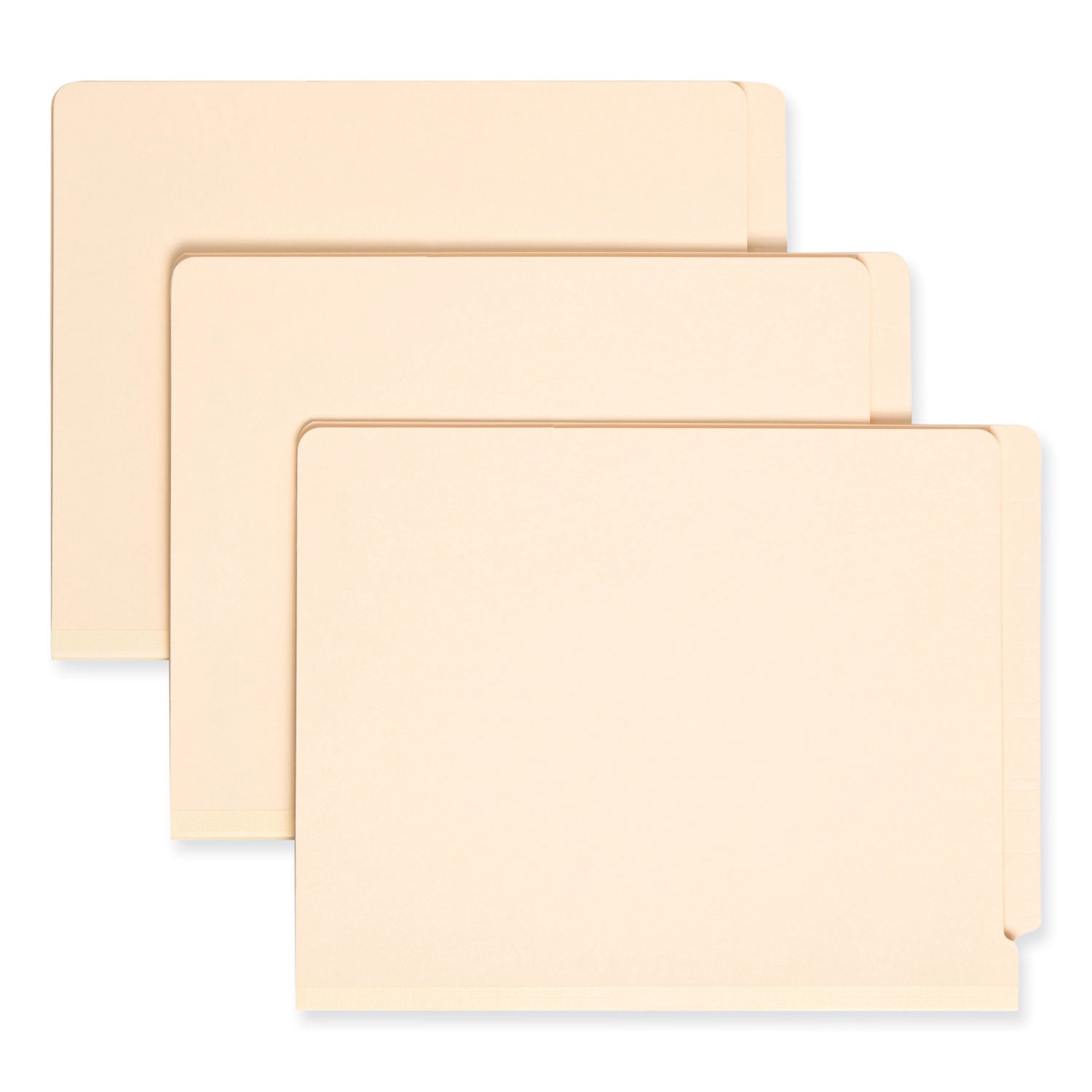 Smead Manila End Tab Classification Folders, 2" Expansion, 1 Divider, 4 Fasteners, Letter Size, Manila Exterior, 10/Box (26825)