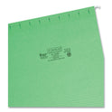 Smead Colored Hanging File Folders with 1/5 Cut Tabs, Letter Size, 1/5-Cut Tabs, Green, 25/Box (64061)