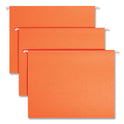 Smead Colored Hanging File Folders with 1/5 Cut Tabs, Letter Size, 1/5-Cut Tabs, Orange, 25/Box (64065)