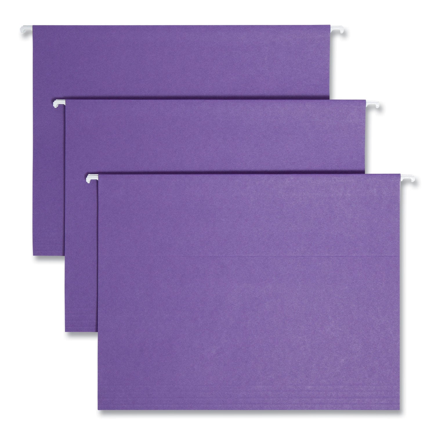 Smead Colored Hanging File Folders with 1/5 Cut Tabs, Letter Size, 1/5-Cut Tabs, Purple, 25/Box (64072)