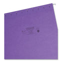 Smead Colored Hanging File Folders with 1/5 Cut Tabs, Letter Size, 1/5-Cut Tabs, Purple, 25/Box (64072)