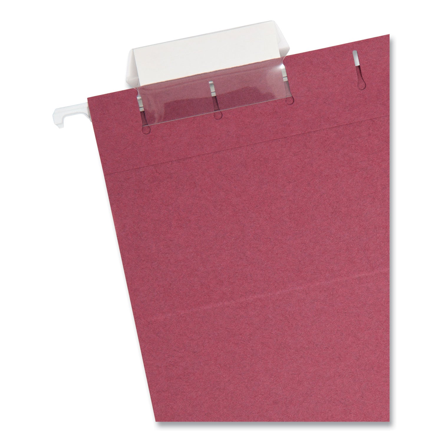 Smead Colored Hanging File Folders with 1/5 Cut Tabs, Letter Size, 1/5-Cut Tabs, Maroon, 25/Box (64073)