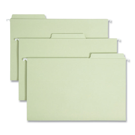 Smead FasTab Hanging Folders, Legal Size, 1/3-Cut Tabs, Moss, 20/Box (64083)