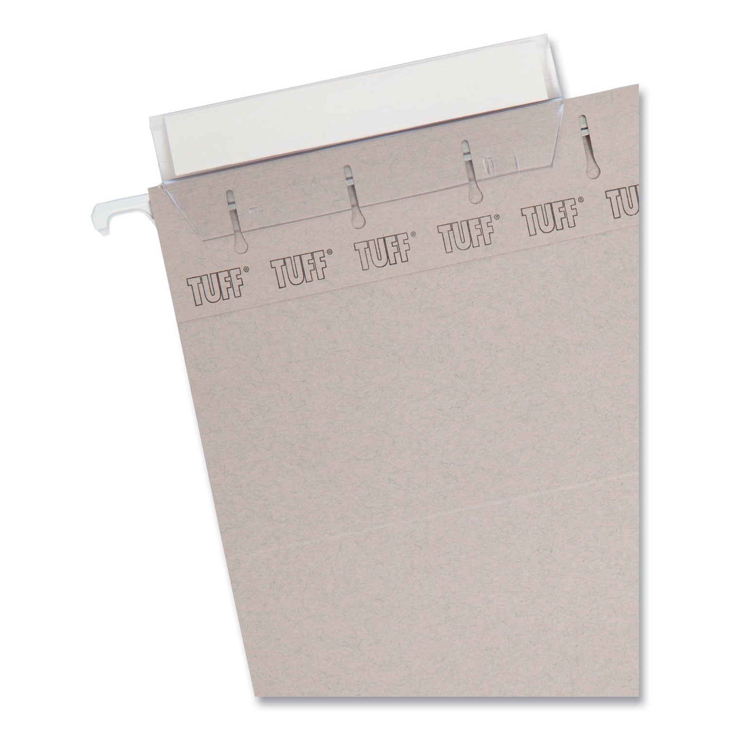 Smead TUFF Hanging Folders with Easy Slide Tab, Letter Size, 1/3-Cut Tabs, Steel Gray, 18/Box (64092)