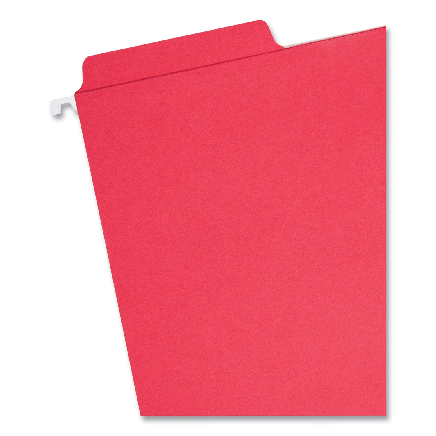 Smead FasTab Hanging Folders, Letter Size, 1/3-Cut Tabs, Red, 20/Box (64096)