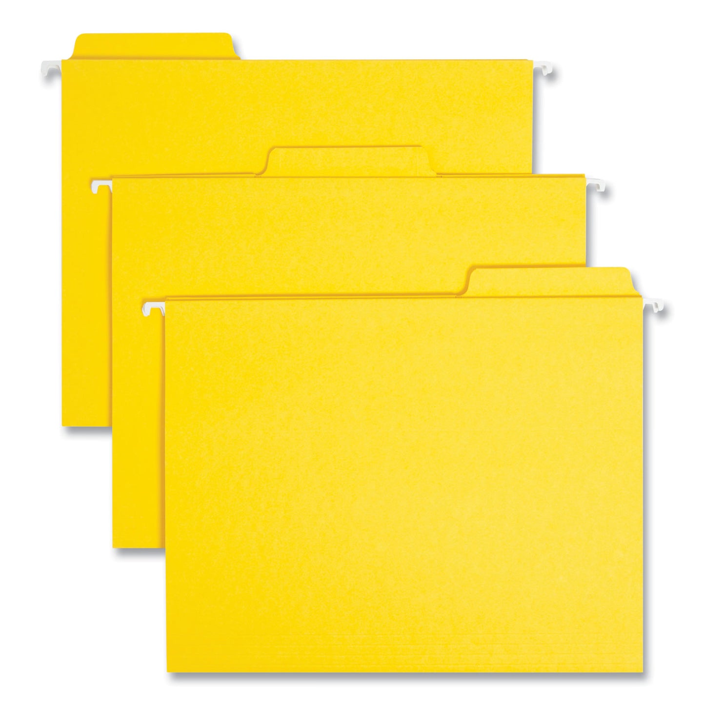 Smead FasTab Hanging Folders, Letter Size, 1/3-Cut Tabs, Yellow, 20/Box (64097)